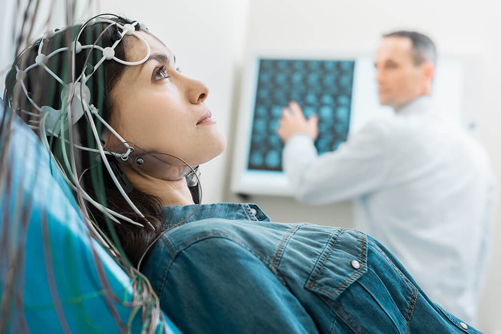 meditation and brain waves - eeg machine