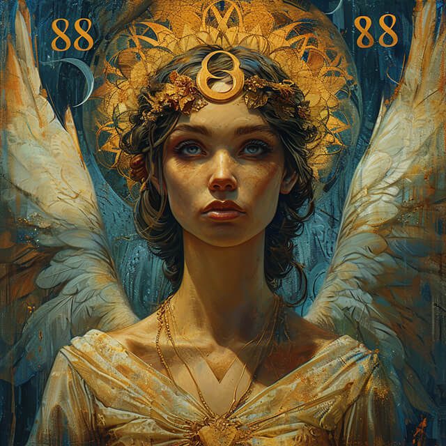 Angel Number 8888 in a romantic and spiritual setting, fostering unity and deep connections.